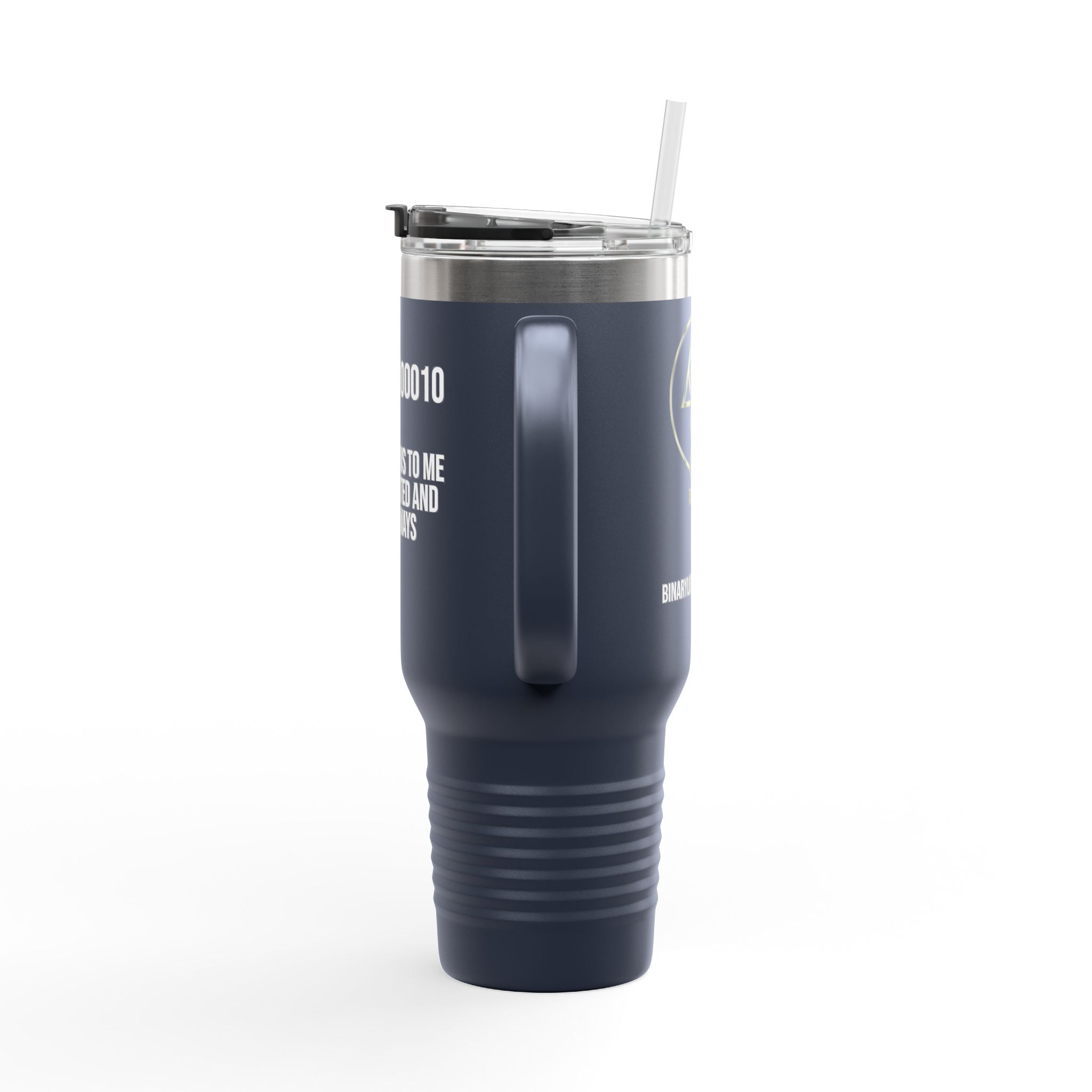 40oz Insulated Travel Mug — "Money Flows to Me" Empowering Affirmation Tumbler