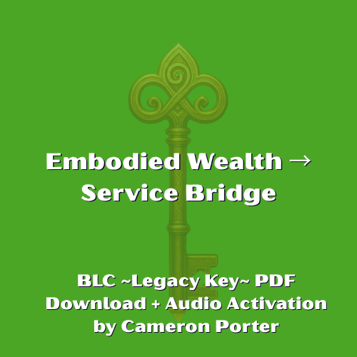 A Legacy Key: Embodied Wealth → Service Bridge PDF Download + Audio Activation by Cameron Porter