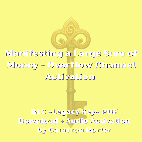 A Legacy Key: Manifesting a Large Sum of Money - Overflow Channel Activation PDF Download + Audio Activation by Cameron Porter